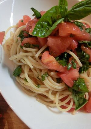 超カンタン冷製パスタ♥ トマト×バジル-レシピのメイン写真