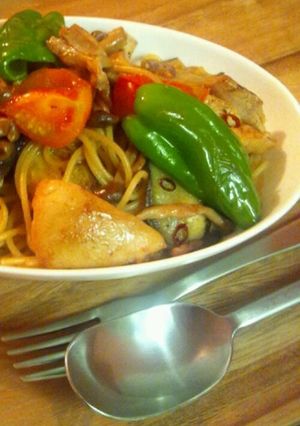 新しい味☆ 野菜とチキンのパスタ-レシピのメイン写真