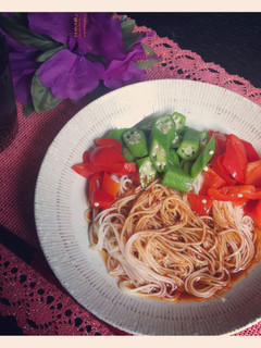 ピリ辛ビビン麺風そうめん-レシピのメイン写真