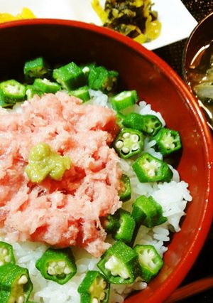 ランチに＊ねぎとろオクラ丼＊-レシピのメイン写真