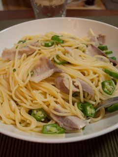オクラと豚バラの和風パスタ-レシピのメイン写真