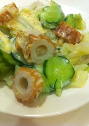 簡単♬キャベツとちくわの味噌サラダ-レシピのメイン写真