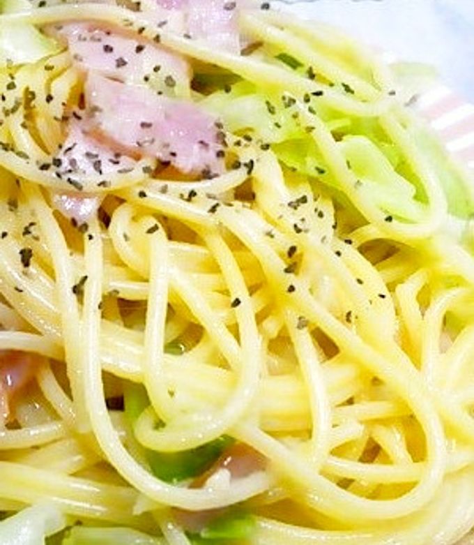 簡単ランチ☆キャベツとベーコンのパスタ-レシピのメイン写真
