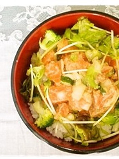 サーモンごまタルタル丼-レシピのメイン写真