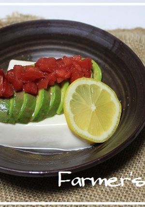 【農家のレシピ】アボカドとトマトの冷奴-レシピのメイン写真