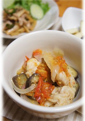 茄子と塩麹鶏のトマト煮-レシピのメイン写真