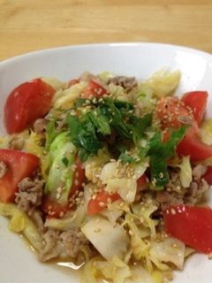 サッパリ!トマトとキャベツの炒め物-レシピのメイン写真