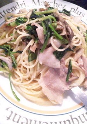 豚肉とほうれん草のスパゲティー-レシピのメイン写真