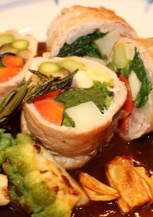 彩り野菜の肉まき〜デミグラスソース〜-レシピのメイン写真