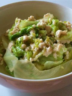 ヘルシー♪レタスと鶏挽肉炒め-レシピのメイン写真