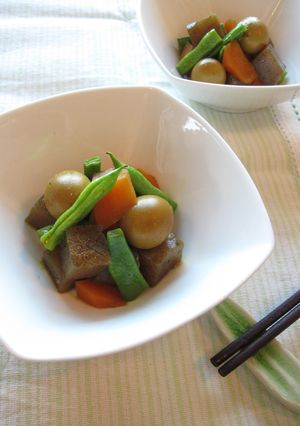 こんにゃくとうずら卵のカレー煮-レシピのメイン写真
