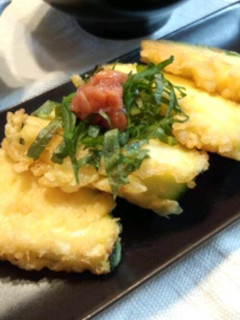 ズッキーニの天ぷら♪梅しそポン酢で-レシピのメイン写真