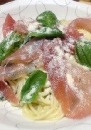 生ハムとバジルの冷たいパスタ-レシピのメイン写真