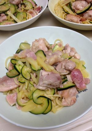 ズッキーニと鶏のパスタ-レシピのメイン写真