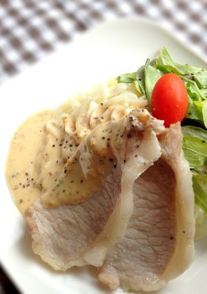 蒸し豚とピーナッツソースの冷やしうどん-レシピのメイン写真