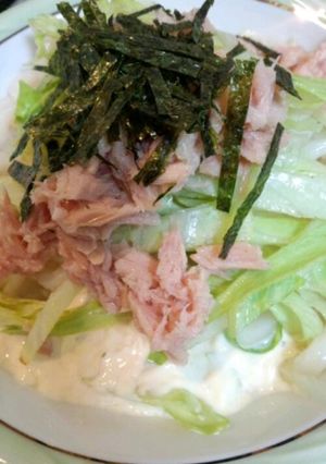 ツナとレタスのサラダうどん。-レシピのメイン写真