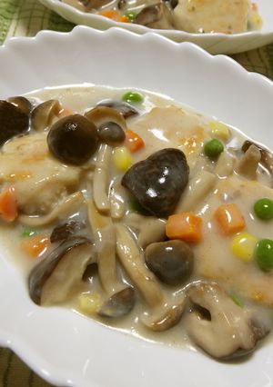 きのこと鶏だんごのクリーム煮-レシピのメイン写真