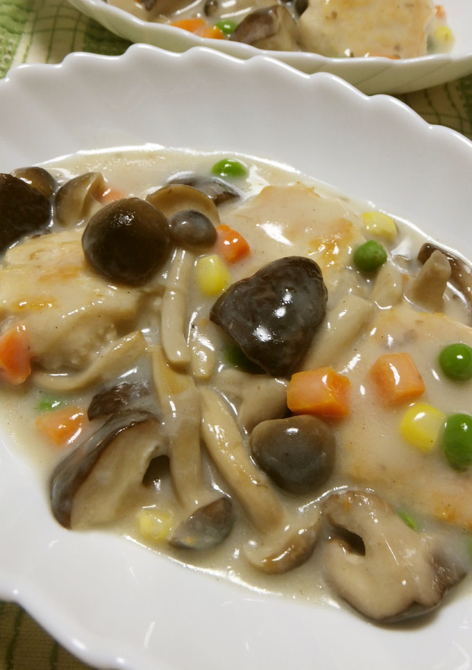 きのこと鶏だんごのクリーム煮-レシピのメイン写真