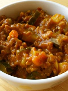 夏野菜のひき肉カレー-レシピのメイン写真
