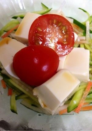 千切り野菜と豆腐のサラダ-レシピのメイン写真