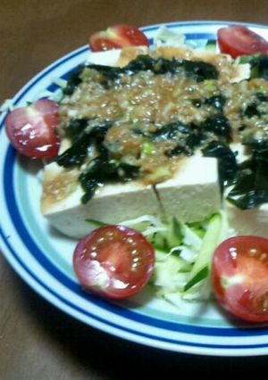 醤油麹ドレッシング！豆腐とワカメのサラダ-レシピのメイン写真