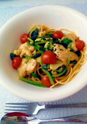 ﾁｷﾝとほうれん草のﾊﾟｽﾀ-レシピのメイン写真