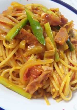 キャベツとベーコンのトマトクリームパスタ-レシピのメイン写真
