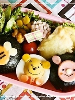 キャラ弁おかず・ゆで卵で*プーさん-レシピのメイン写真