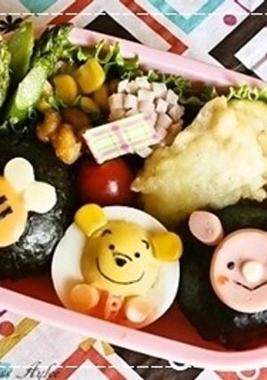 キャラ弁おかず・ゆで卵で＊プーさん-レシピのメイン写真