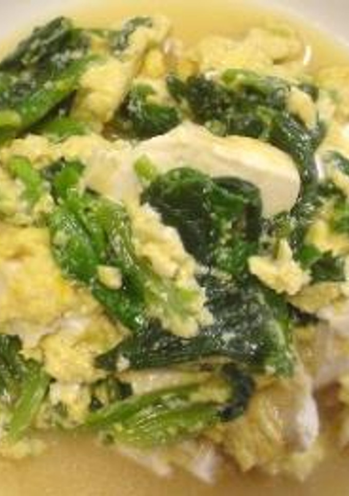 はなびし草の豆腐とほうれん草の卵とじ-レシピのメイン写真