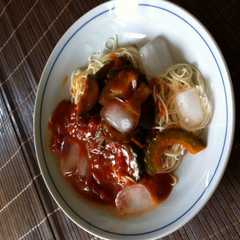夏野菜で夏バテ解消そうめん-レシピのメイン写真