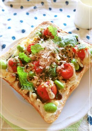 クリチ×ミニトマト×枝豆のお好みトースト-レシピのメイン写真