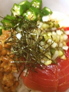 ネバネバ丼(だし をトッピング!)-レシピのメイン写真