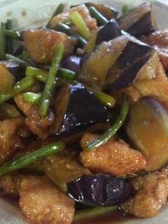 なす&にんにくの茎&鶏肉の甘酢あえ-レシピのメイン写真