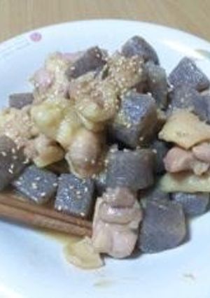 鶏もも肉とこんにゃくの照り焼き-レシピのメイン写真