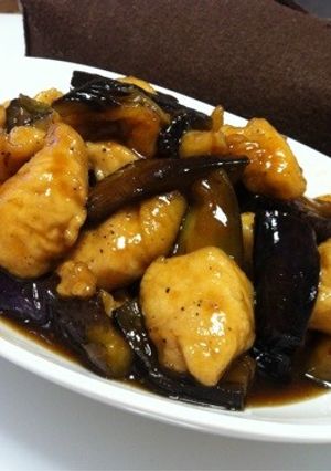 簡単♪とろりナスと鶏胸の甘辛炒め♡-レシピのメイン写真