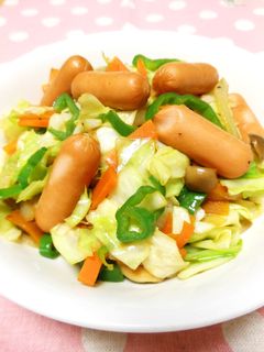 ♡チーズインウインナー入り野菜炒め♡-レシピのメイン写真