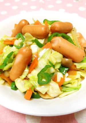 ♡チーズインウインナー入り野菜炒め♡-レシピのメイン写真