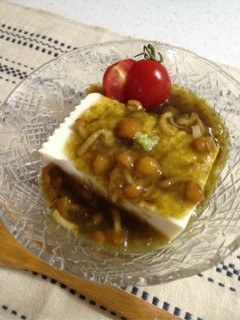 ナメコと海苔のトロトロ冷奴-レシピのメイン写真