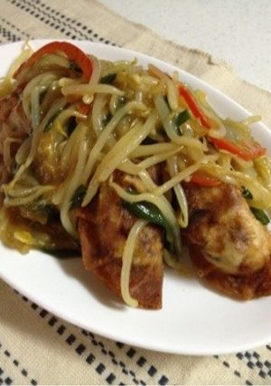 揚げ餃子のカレーもやし餡かけ-レシピのメイン写真