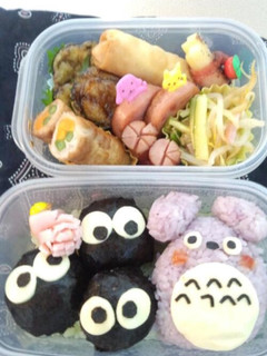 キャラ弁トトロとまっくろくろすけ♪-レシピのメイン写真
