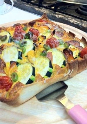 夏野菜の簡単カレーパンキッシュ☆-レシピのメイン写真