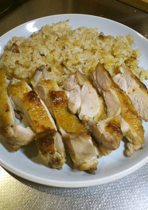 ガーリックライスと鶏ステーキ-レシピのメイン写真