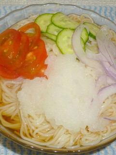 パパの氷入り冷やし素麺-レシピのメイン写真