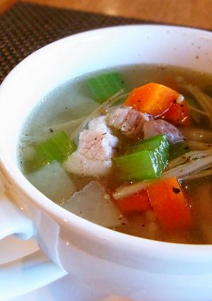 簡単☆根菜と豚バラ肉のコク旨スープ-レシピのメイン写真