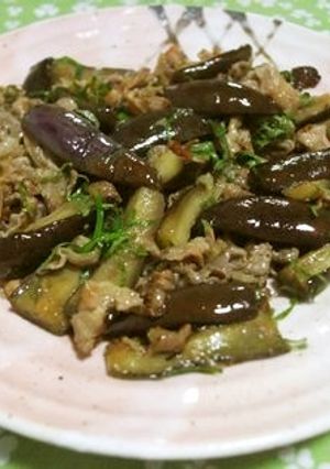 豚肉とナスの梅しょう油炒め-レシピのメイン写真