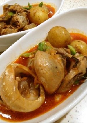 マグロの目玉の韓国風煮込み-レシピのメイン写真