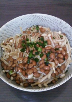ダイエットにも！えのきと納豆のカレー和え-レシピのメイン写真