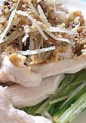 つるつる鶏肉とくるみ味噌-レシピのメイン写真