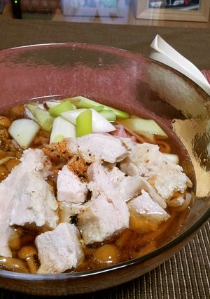 なめこと鶏肉の冷やしうどん-レシピのメイン写真